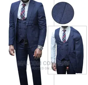 Men Navy Blue Suits.