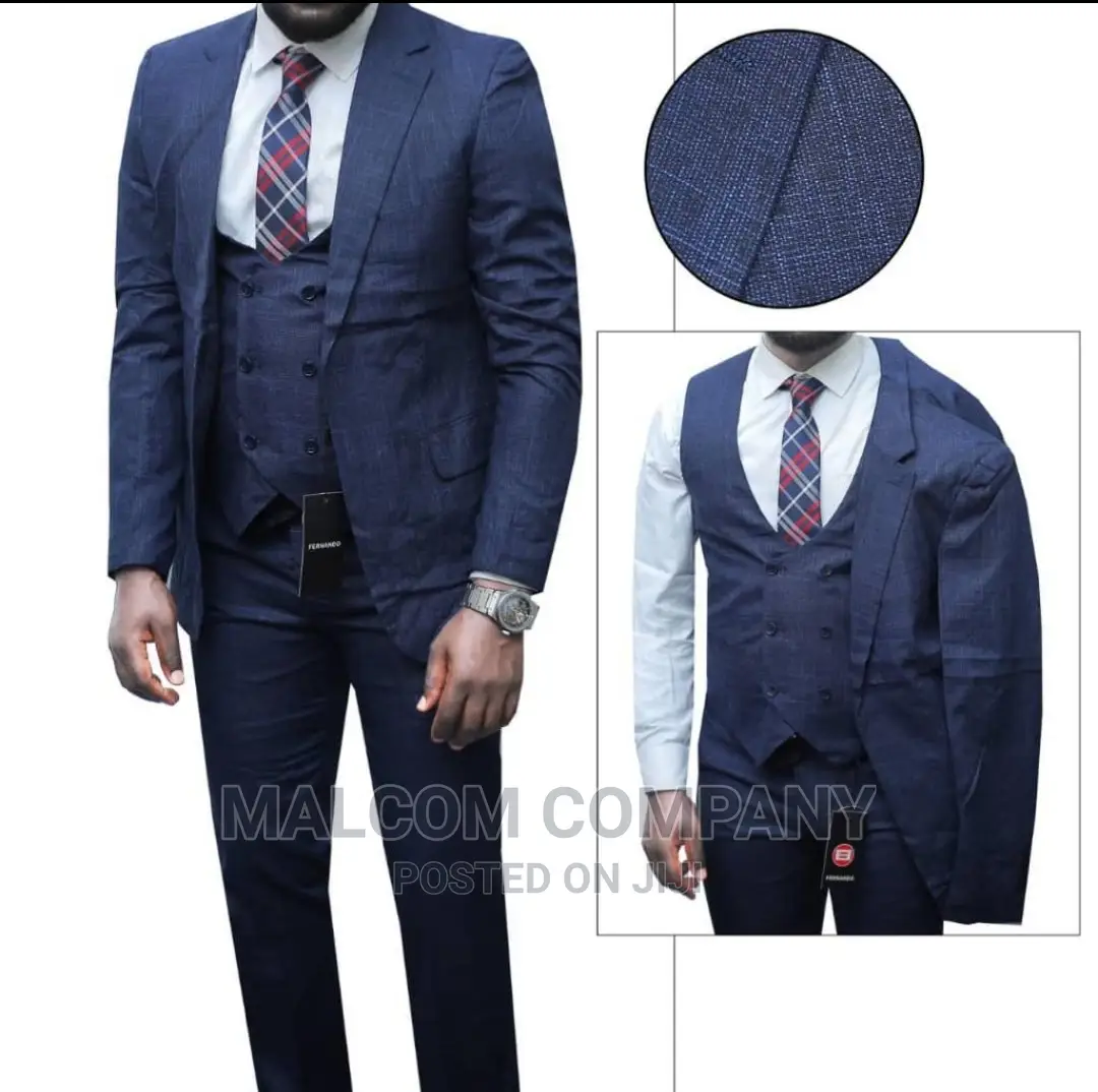 Men Navy Blue Suits.