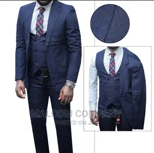 Men Navy Blue Suits.