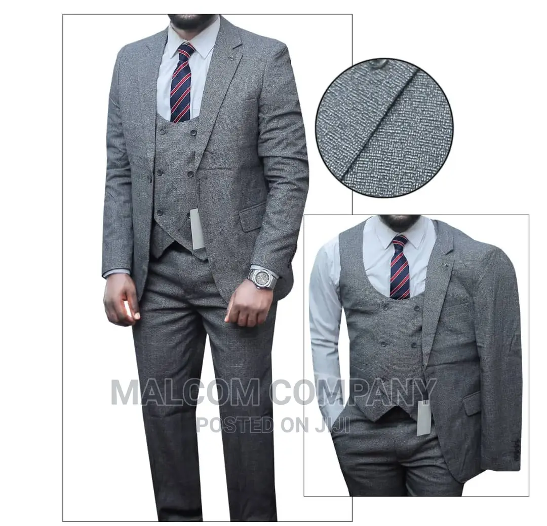 Men Oversized Classic Gray Suits