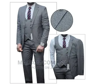 Men Oversized Classic Gray Suits
