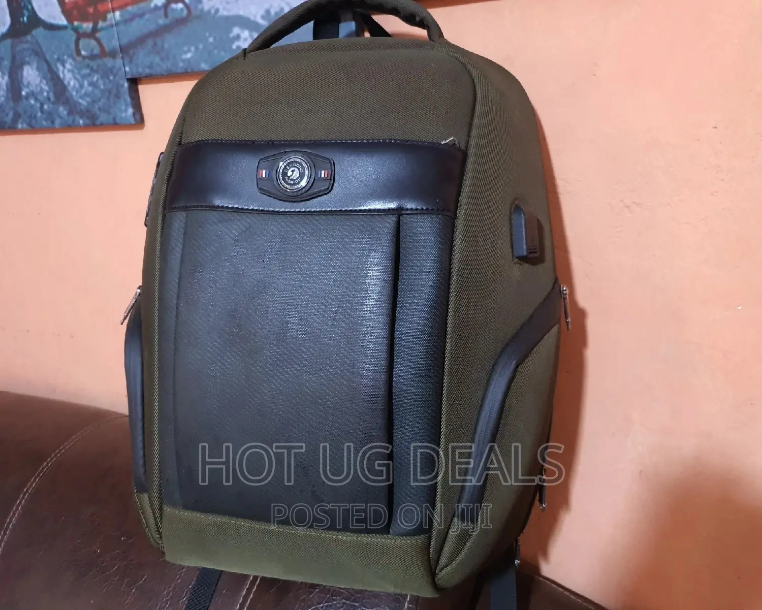Wiersoon Antitheft Laptop Bag- Coffee Brown