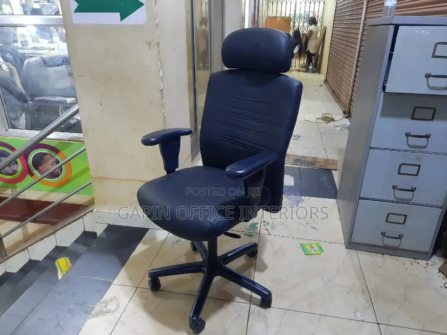 Headrest Chair With Adjustable Arms