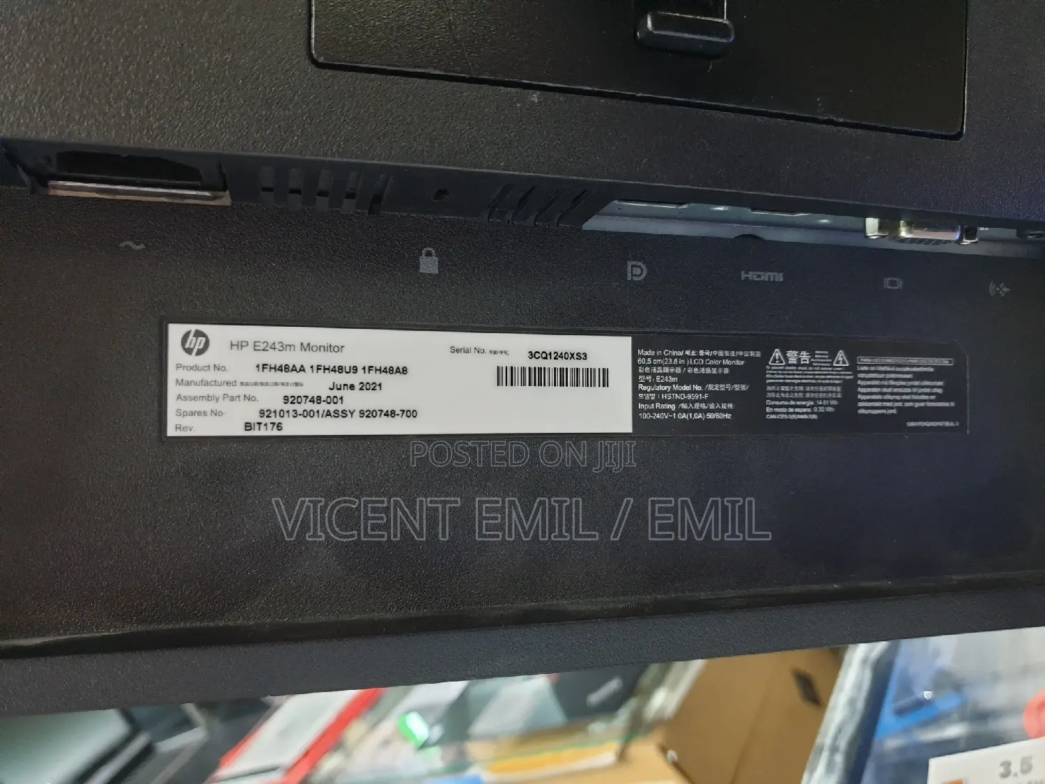 Hp IPS Monitor 24" With a Camera