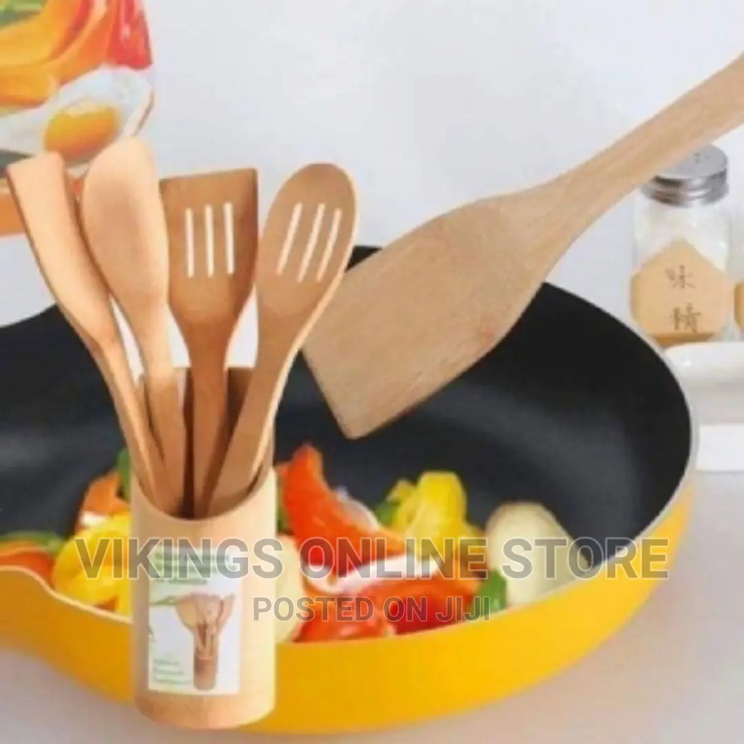 Kitchen Utensil Wooden Spoon Set ( 4pcs+1holder