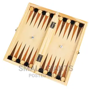 Foldable Chess Checkers Backgammon 3-in-1 Set
