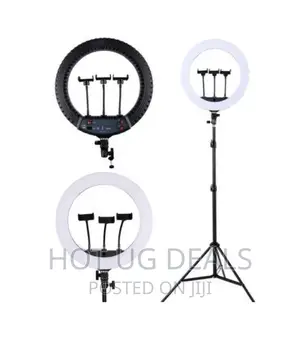 18 Inch Strong 3 Colors Ring Light For Tiktok, Youtube-black