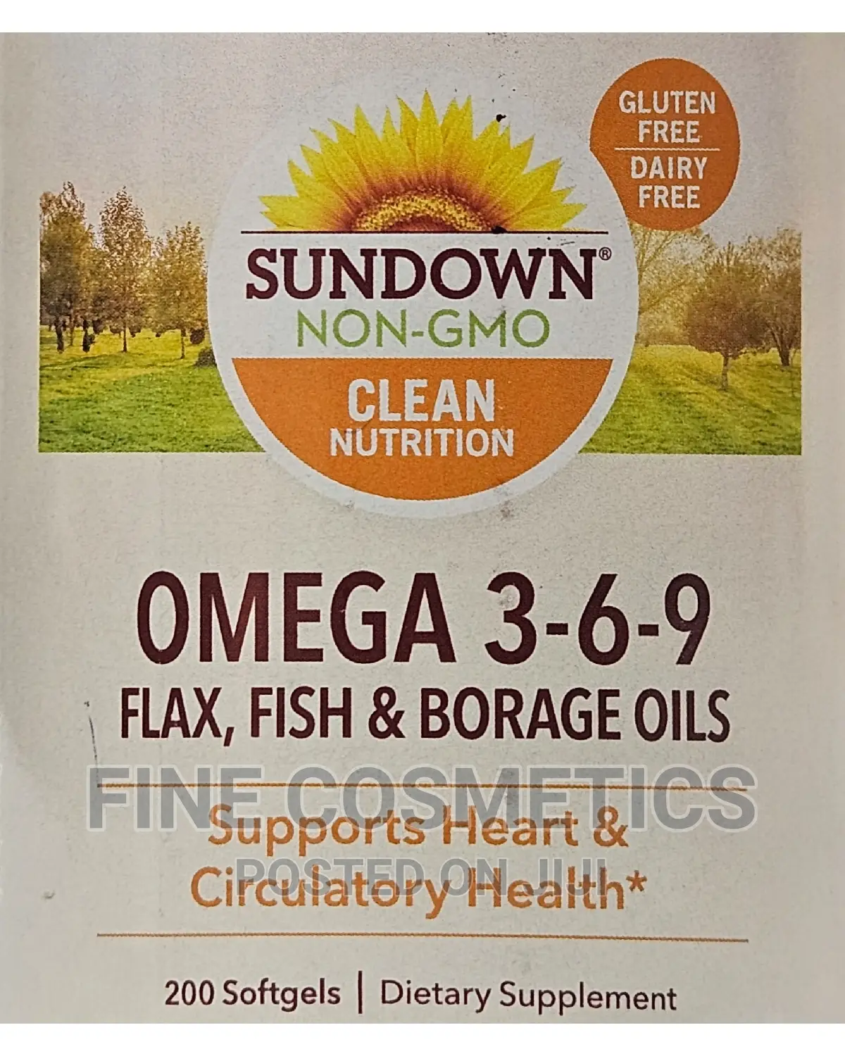 SUNDOWN Clean Nutrition Omega 3-6-9 Fish Oil 200softgel Caps