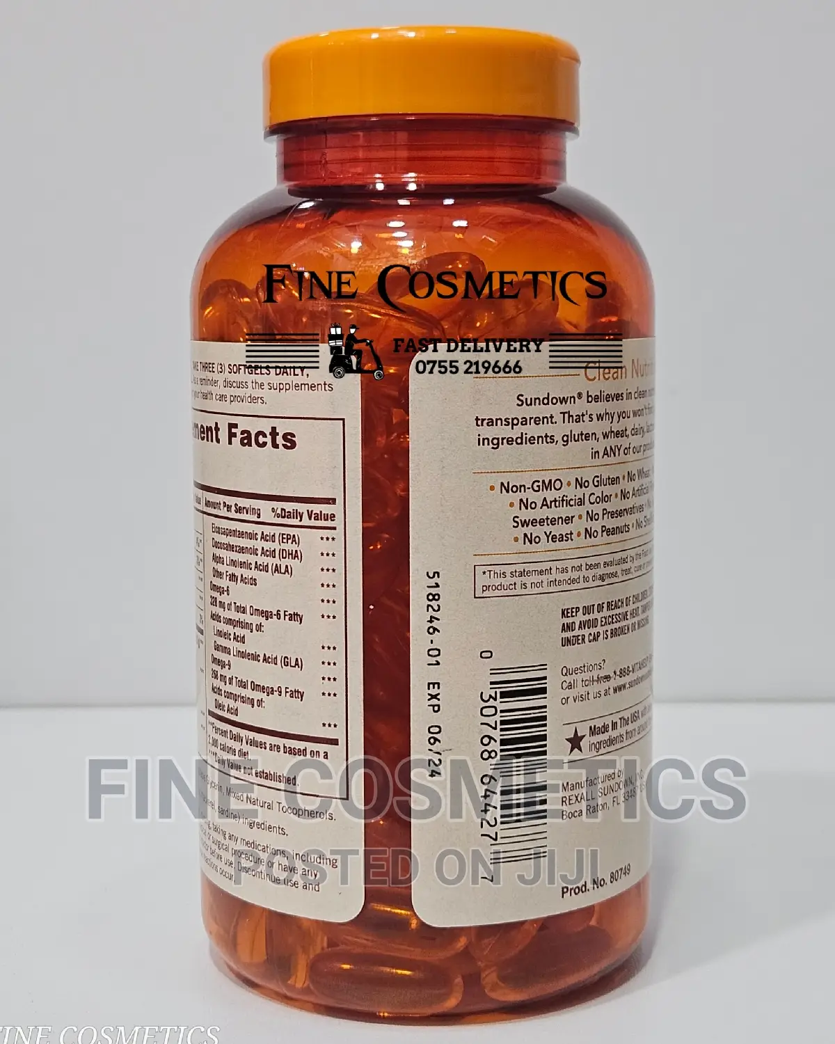 SUNDOWN Clean Nutrition Omega 3-6-9 Fish Oil 200softgel Caps