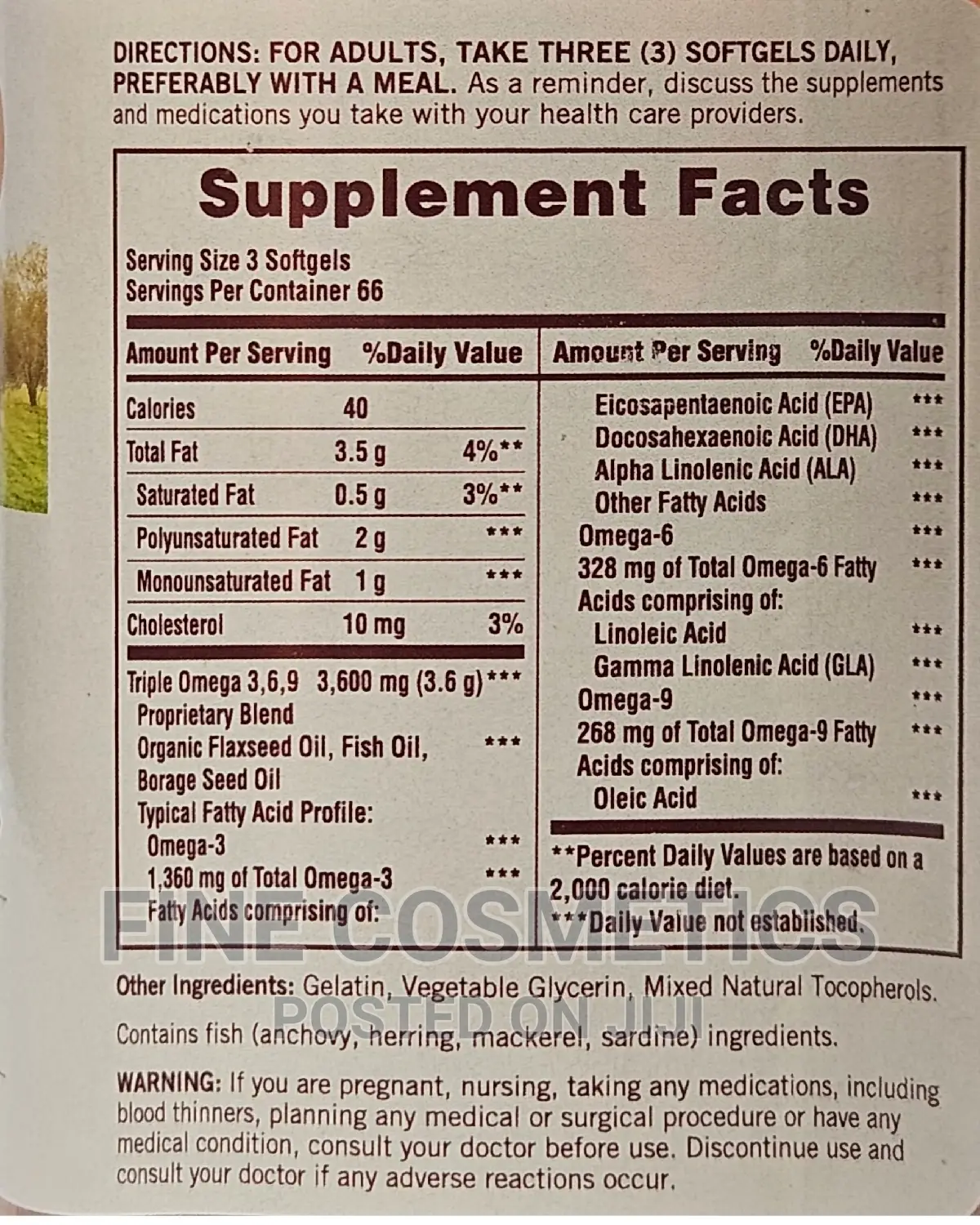 SUNDOWN Clean Nutrition Omega 3-6-9 Fish Oil 200softgel Caps
