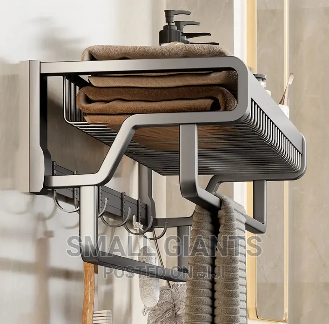Modern Towel Rack Holder Bathroom Durable Aluminum Alloy
