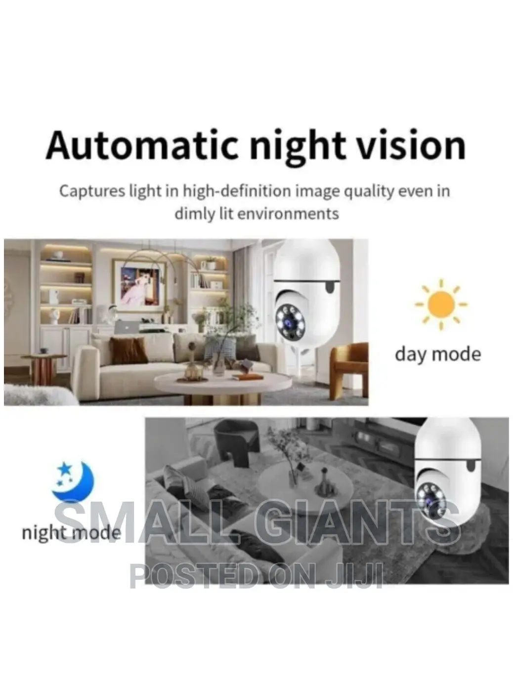 360° Panoramic Wifi IR IP E27 Light Bulb Camera 1080P HD