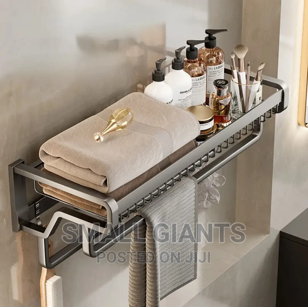 Modern Towel Rack Holder Bathroom Durable Aluminum Alloy