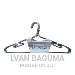 Metallic Steel Cloth Hangers - 10 Pieces in a Pack