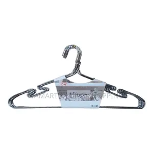 Metallic Steel Cloth Hangers - 10 Pieces in a Pack