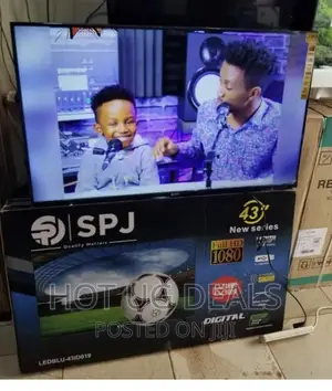 SPJ 43 Inch Full HD LED Digital Satelite Frameless TV- Grey