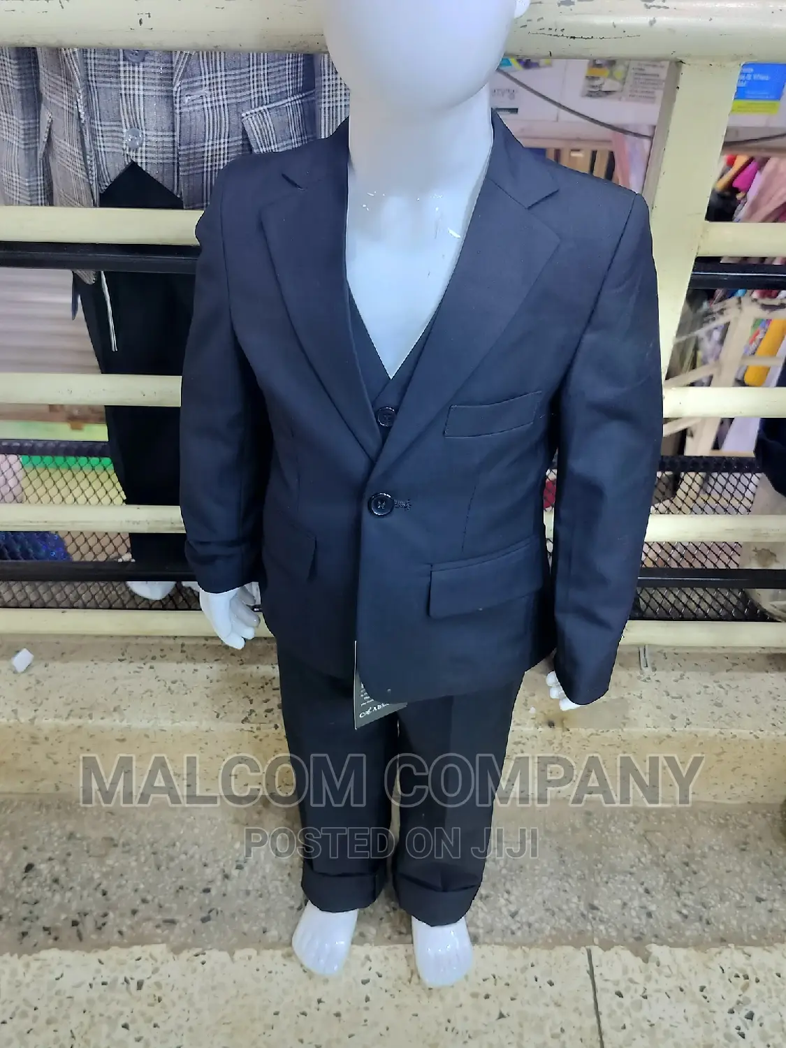 Plain Black Children/Boys Suits 3-18 Years