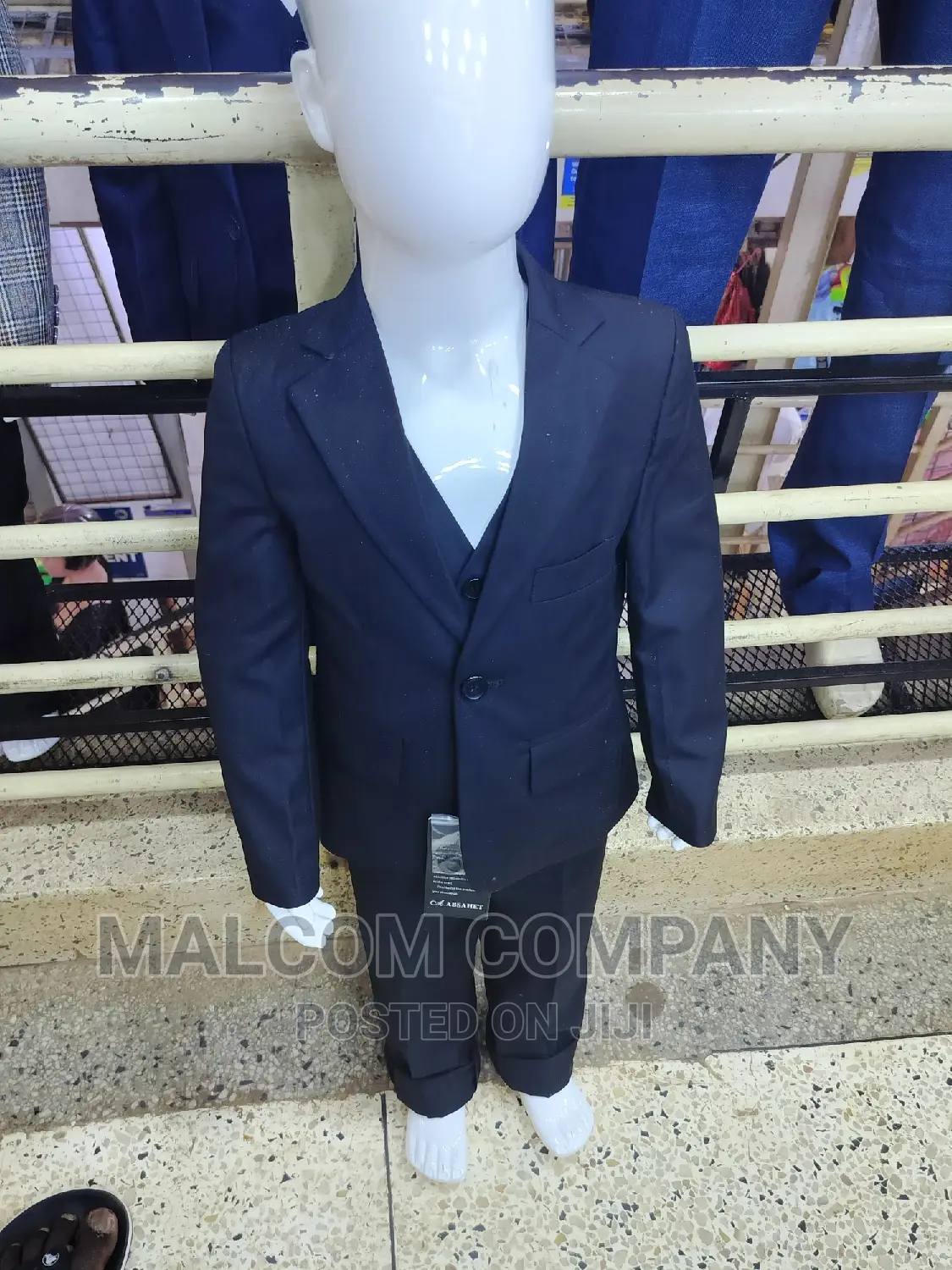 Plain Black Children/Boys Suits 3-18 Years