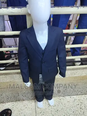 Plain Black Children/Boys Suits 3-18 Years