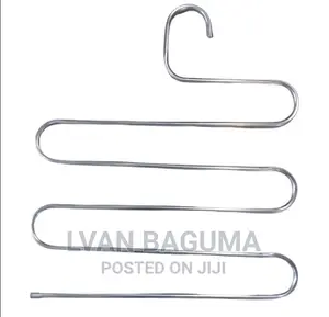 5 Layers S Shape Metallic Stainless Steel Cloth Hangers