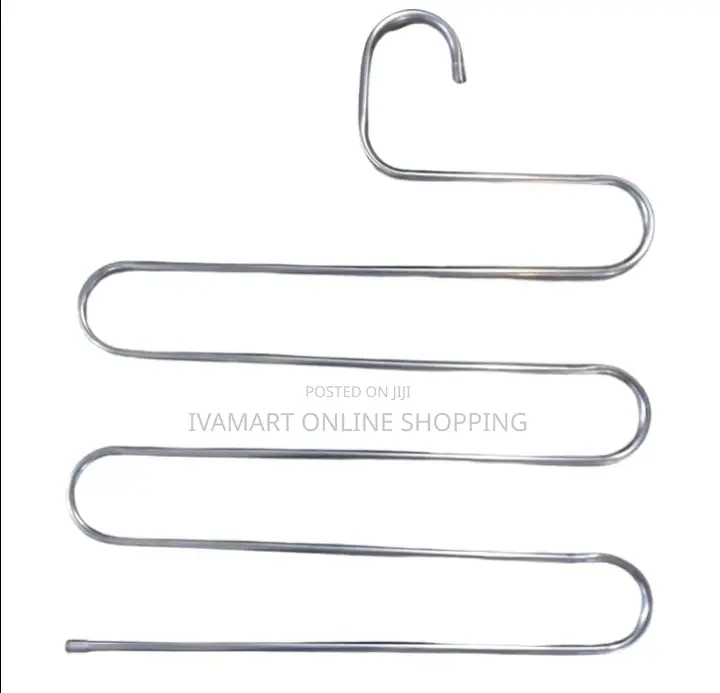 5 Layers S Shape Metallic Stainless Steel Cloth Hangers