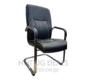 Visitors Chair Leather-Black