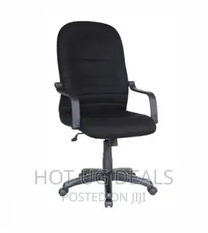 High Back Office Chair Fabric-Black