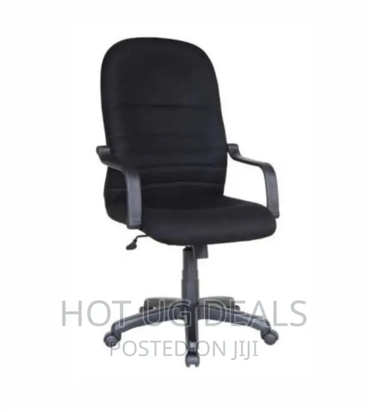 High Back Office Chair Fabric-Black
