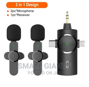 3 in 1 Noise Reduction Lavalier Mini Wireless Microphone