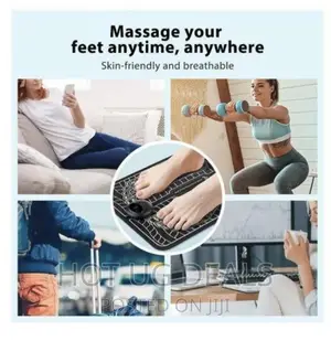 EMS Electric Foot Massager Pad Muscle Stimulator LCD Mat