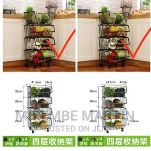 Kitchen Metallic Vegetable Storage Rack