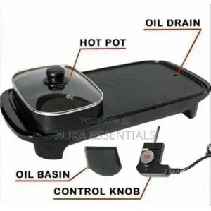 2 in 1 Electric BBQ Grill and Hot Plate