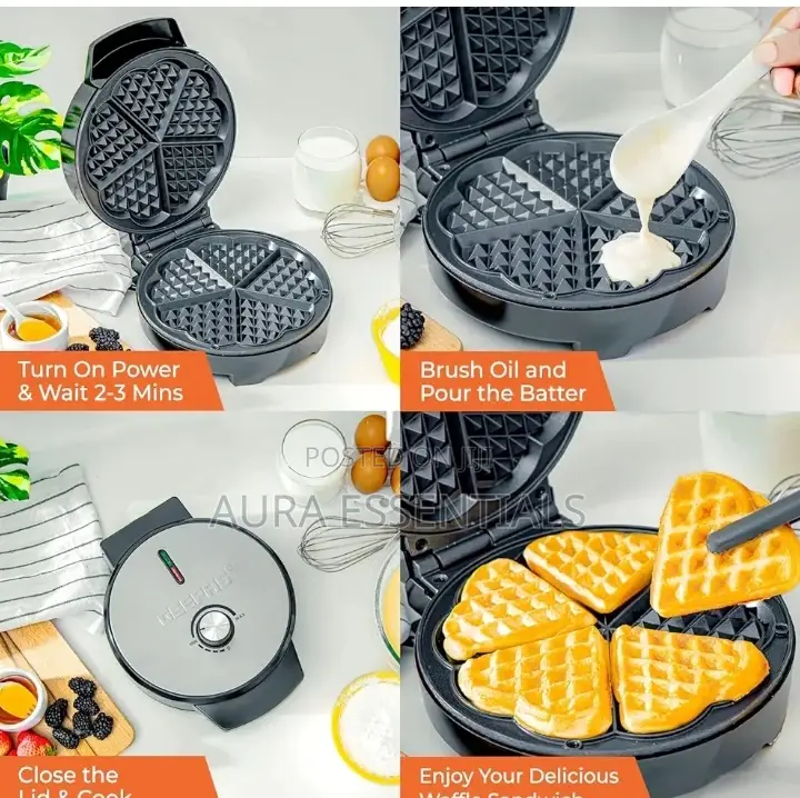 New Heart Shaped Waffle Maker