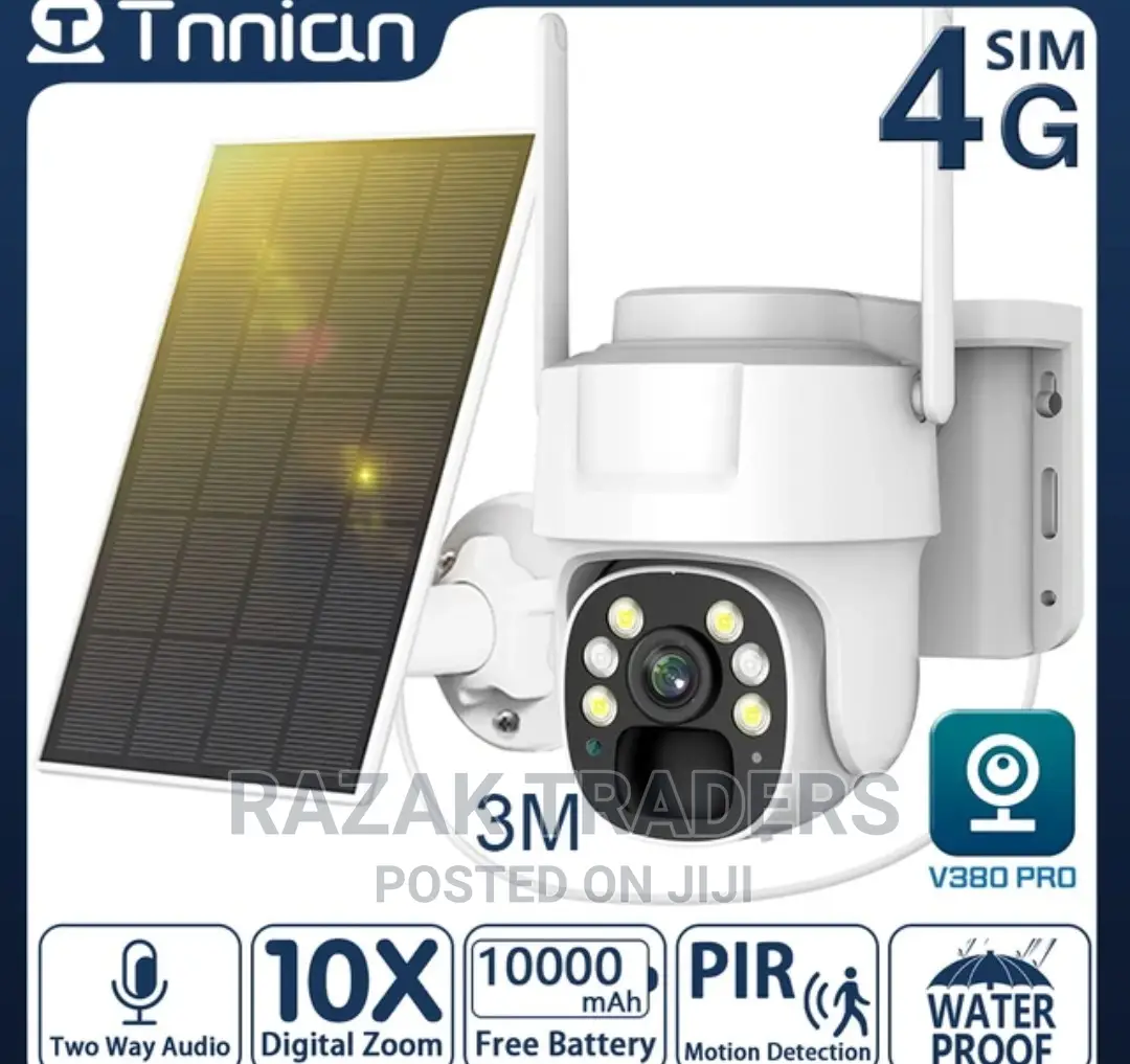 4G SIM Card Outdoor Solar Camera Built-in Battery V380