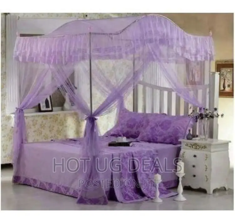 6x6 Mosquito Net With Curved Stands - Purple