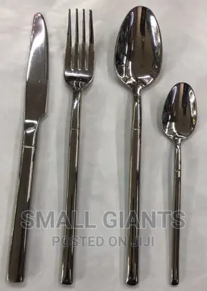 24pcs Stainless Steel Silver Cutlery Set