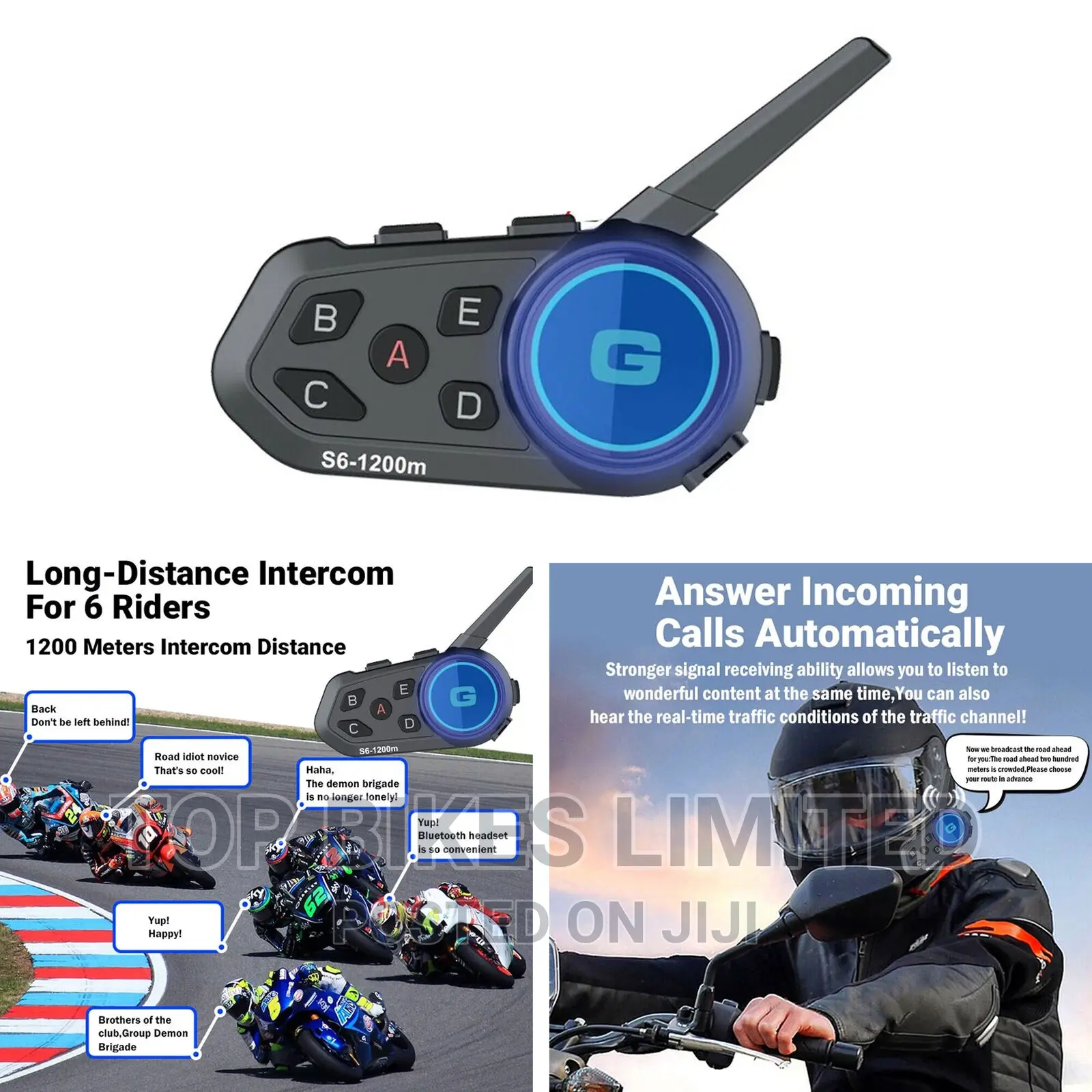 S6 Helmet Bluetooth Intercom