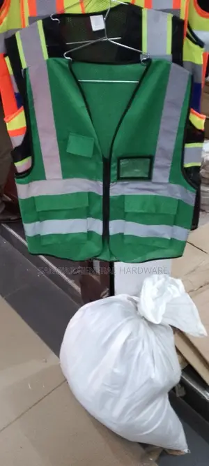 Green,Zip&Pocket Reflector Jackets