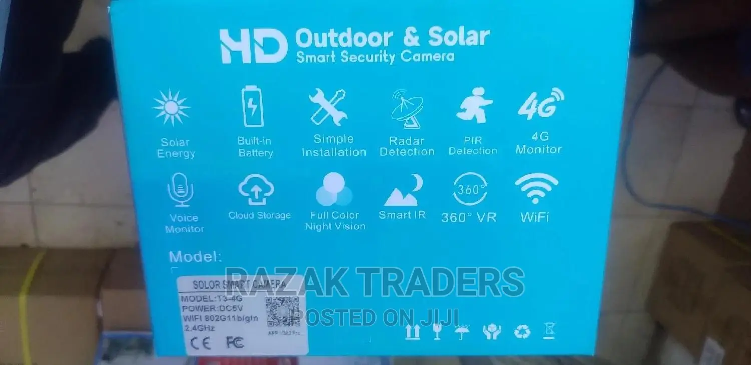 4G SIM Card Outdoor Solar Camera Built-in Battery V380