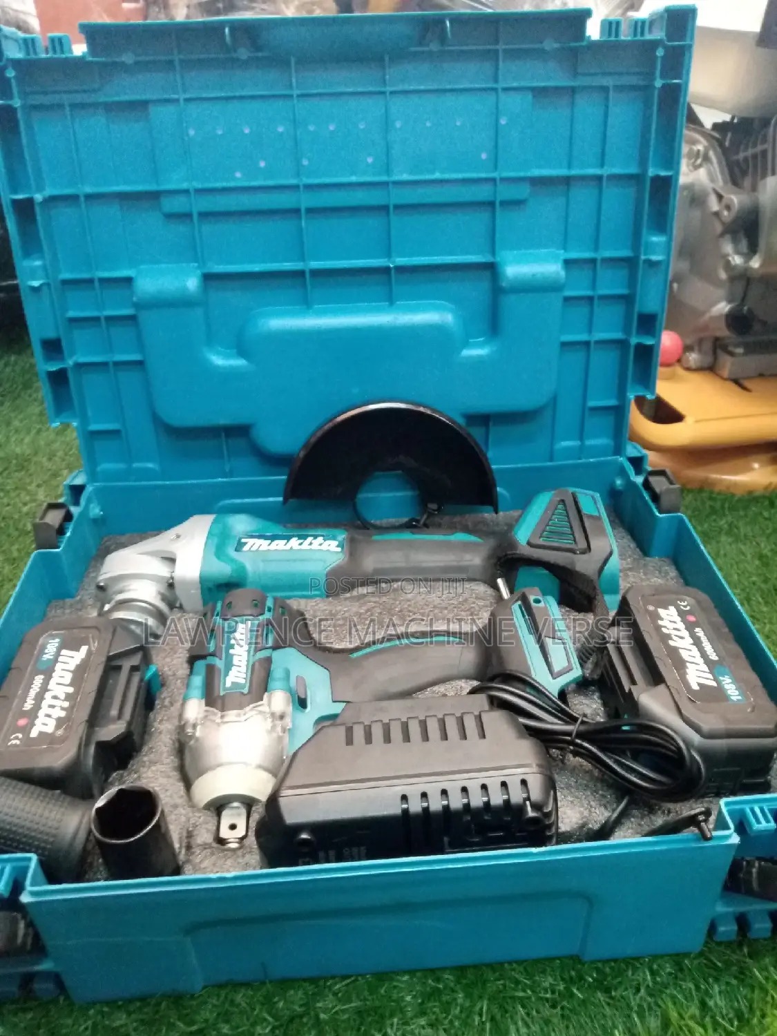 Cordless Grinder, Drill Set