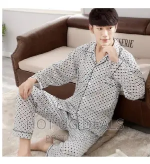 Afri Men Men Pajama Set-White/Maroon