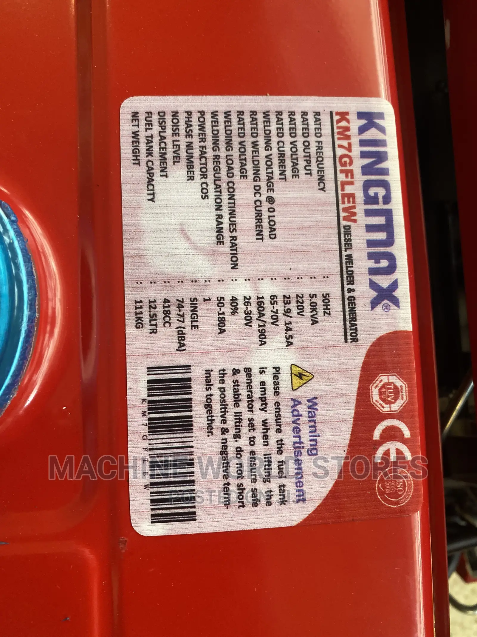 Welding Generator Diesel 160amps Kingmax