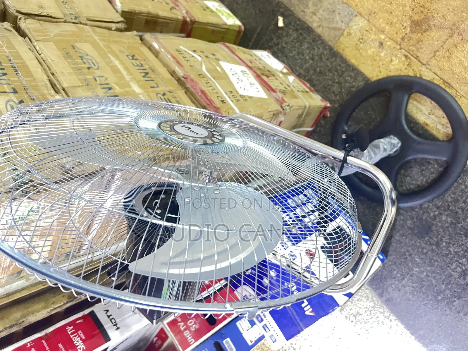 Silver Stand and 18” Stand Fan