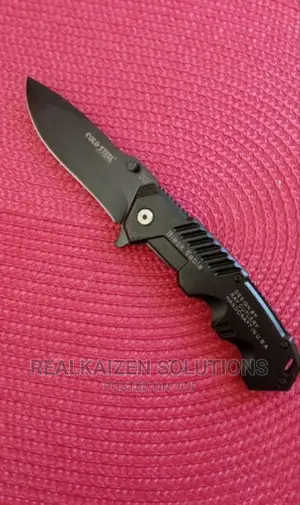 BLACK Steel Foldable Knife