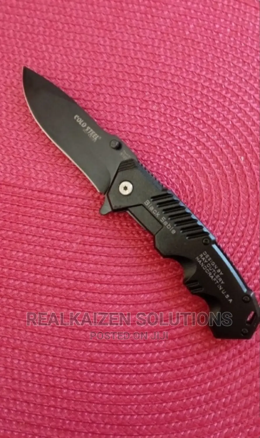 BLACK Steel Foldable Knife
