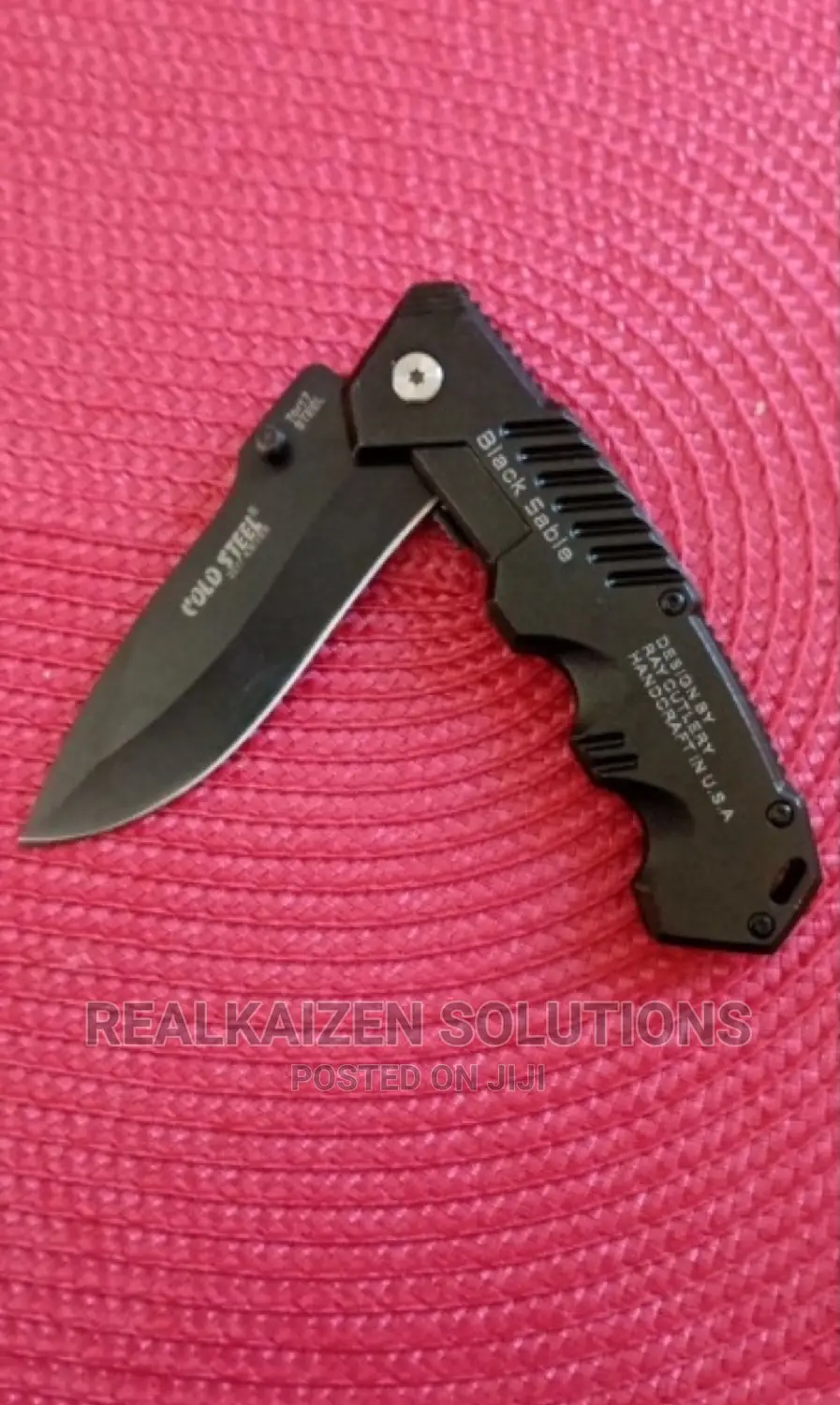 BLACK Steel Foldable Knife