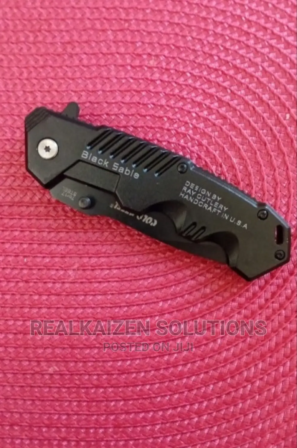 BLACK Steel Foldable Knife