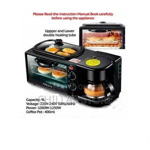 3in1 Sokany Electric Breakfast Maker Machine.
