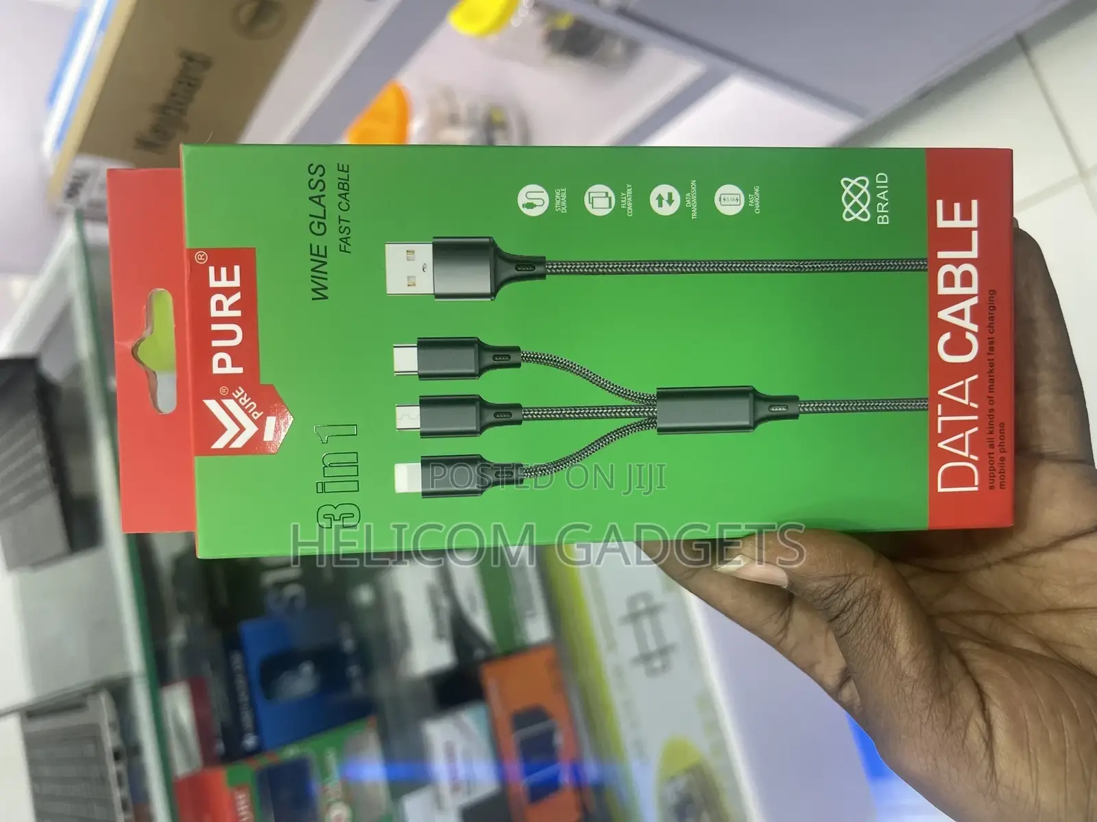3 in 1 Pure Data Cable