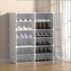Shoe Organizer Cabinet-Up to 24 Pairs, Shoe Closet-Portable